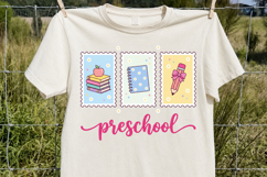 Preschool PNG, Retro School Stamp Sublimation Product Image 1
