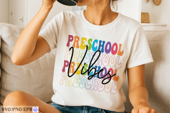 Preschool Vibes SVG Back to School Shirt Design for Teacher Product Image 2