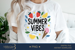 Summer Vibes PNG ,Cute Ice Cream, Lemon &amp; Strawberry Product Image 1