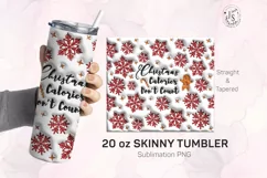 Inflated Christmas Calories Don't Count Tumbler Wrap, 3D Product Image 1