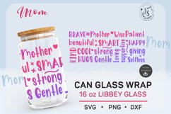 Mothers Day 16oz, Mom Day Can Glass Full Wrap Seamless Product Image 1