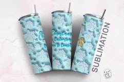 Inflated Christmas Calories Don't Count Tumbler Wrap, 3D Product Image 2