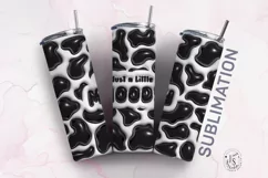 Just A Little Moody Tumbler Wrap PNG, 3D Sublimation Design Product Image 2