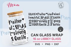 Mothers Day 16oz, Mom Day Can Glass Full Wrap Seamless Product Image 2
