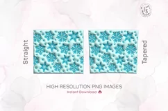 Inflated Snowflakes Tumbler PNG, Puffy Snowflake Tumbler Product Image 3