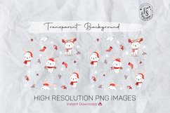 Christmas Bunny 20oz Tumbler Sublimation Product Image 4