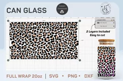Leopard Print SVG 20oz, Animal Skin SVG, Can Glass Full Wrap Product Image 5