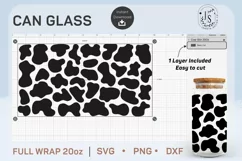 Cow Print SVG 20oz, Animal Skins svg, Can Glass Wrap SVG Product Image 5