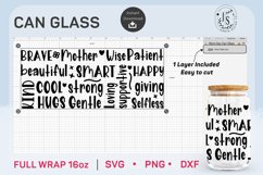 Mothers Day 16oz, Mom Day Can Glass Full Wrap Seamless Product Image 6