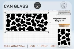 Cow Print SVG 16oz, Animal Skins svg, Can Glass Wrap SVG Product Image 5