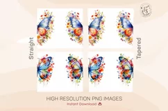 Butterfly Floral Tumbler Wrap, Add Your Own Name 20oz Product Image 6