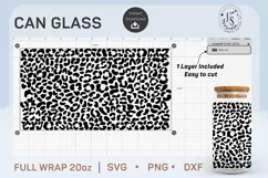 Leopard Print SVG 20oz, Animal Skin SVG, Can Glass Full Wrap Product Image 7