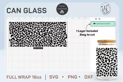 Leopard Print SVG 16oz, Animal Skin SVG, Can Glass Full Wrap Product Image 7