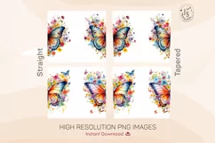 Butterfly Floral Tumbler Wrap, Add Your Own Name 20oz Product Image 7