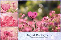 Heart Valentines Background Love Wallpaper Bokeh Backdrop16 Product Image 1
