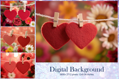 Heart Valentines Background Love Wallpaper Bokeh Backdrop68 Product Image 1