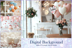 Heart Valentines Background Love Wallpaper Bokeh Backdrop40 Product Image 1