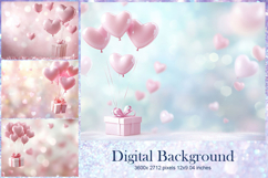 Heart Valentines Background Love Wallpaper Bokeh Backdrop63 Product Image 1