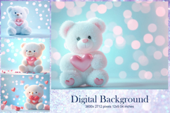 Heart Valentines Background Love Wallpaper Bokeh Backdrop13 Product Image 1