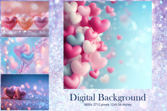 Heart Valentines Background Love Wallpaper Bokeh Backdrop103 Product Image 1