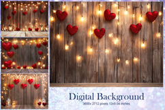 Heart Valentines Background Love Wallpaper Bokeh Backdrop45 Product Image 1