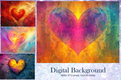 Heart Valentines Background Love Wallpaper Bokeh Backdrop18 Product Image 1