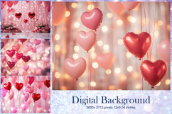 Heart Valentines Background Love Wallpaper Bokeh Backdrop81 Product Image 1