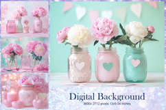 Heart Valentines Background Love Wallpaper Bokeh Backdrop23 Product Image 1