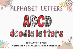 Cowboy Western Doodle Alphabet Letters Hand Drawn Clip Art Product Image 1