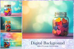 Heart Valentines Background Love Wallpaper Bokeh Backdrop26 Product Image 1