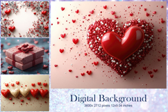 Heart Valentines Background Love Wallpaper Bokeh Backdrop52 Product Image 1