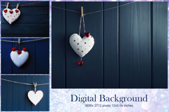 Heart Valentines Background Love Wallpaper Bokeh Backdrop7 Product Image 1