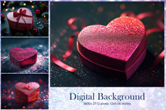 Heart Valentines Background Love Wallpaper Bokeh Backdrop69 Product Image 1