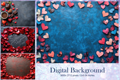 Heart Valentines Background Love Wallpaper Bokeh Backdrop47 Product Image 1