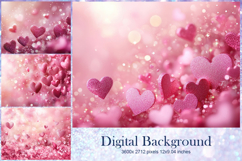 Heart Valentines Background Love Wallpaper Bokeh Backdrop10 Product Image 1