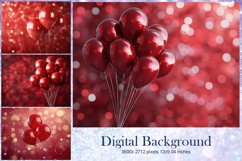 Heart Valentines Background Love Wallpaper Bokeh Backdrop105 Product Image 1
