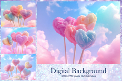 Heart Valentines Background Love Wallpaper Bokeh Backdrop25 Product Image 1