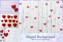 Heart Valentines Background Love Wallpaper Bokeh Backdrop56 Product Image 1