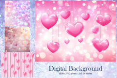 Heart Valentines Background Love Wallpaper Bokeh Backdrop80 Product Image 1