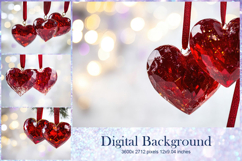 Heart Valentines Background Love Wallpaper Bokeh Backdrop6 Product Image 1