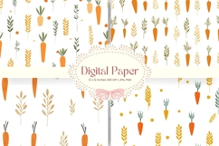 Easter carrot Background Seamless Pattern Digital Paper_4 Product Image 1