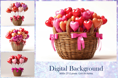 Heart Valentines Background Love Wallpaper Bokeh Backdrop59 Product Image 1