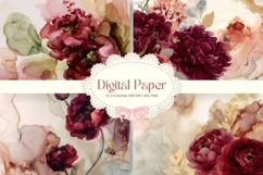 Flower Background Digital Paper Wallpaper Backdrop_10 Product Image 1