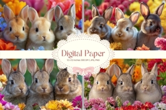 Easter Bunny Background Backdrop Rabbit Wallpaper Wall Art10 Product Image 1