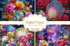 Flower Background Digital Paper Wallpaper Backdrop_11 Product Image 1