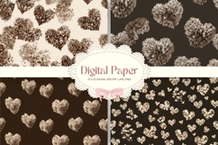 Heart Pattern Background Wallpaper Valentines Digital Paper Product Image 1