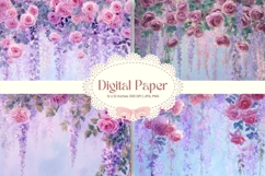Flower Background Digital Paper Wallpaper Backdrop_12 Product Image 1