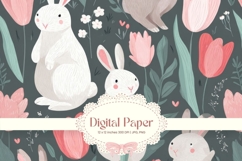 Easter Bunny Background Backdrop Rabbit Wallpaper Wall Art12 Product Image 1