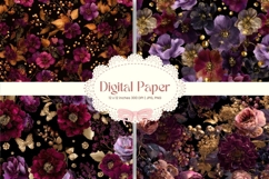 Flower Pattern Background Wallpaper Digital Paper_14 Product Image 1