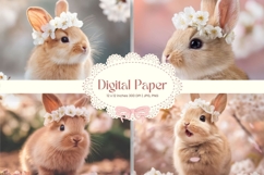 Easter Bunny Background Backdrop Rabbit Wallpaper Wall Art14 Product Image 1